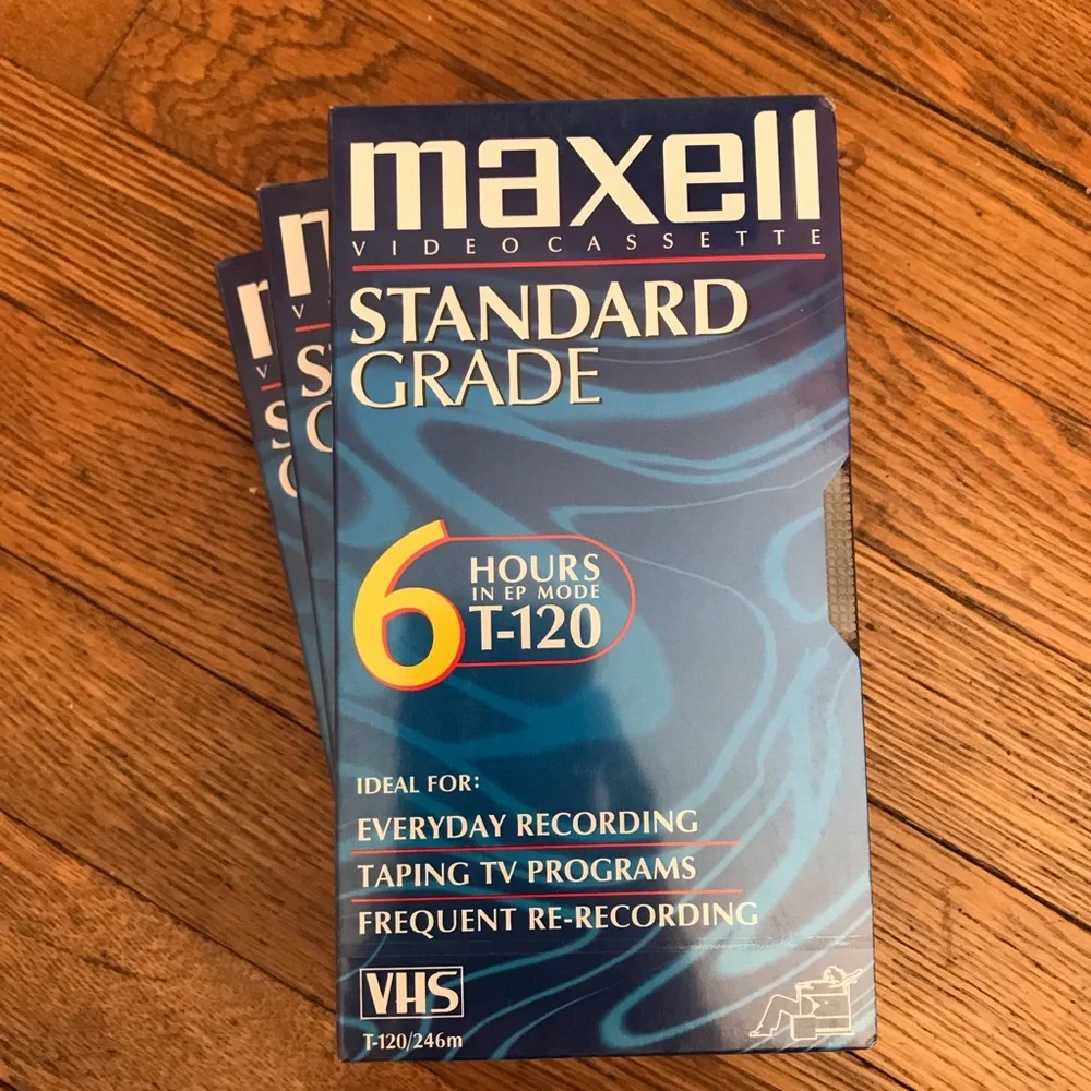 Maxell STD-T-120 Set of 3 VHS Tapes